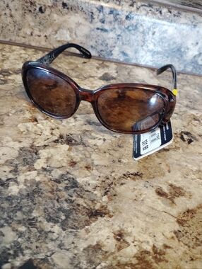 Women's Brown Tortoiseshell Sunglasses - Fashionable UV Shades Foster Grant New